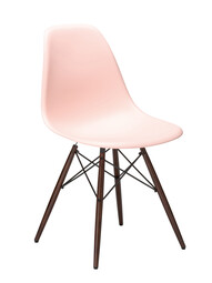 Stuhl Eames Plastic Side Chair DSW Ahorn, nussbaumfarbig | zartrosé