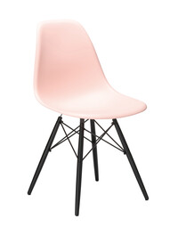 Stuhl Eames Plastic Side Chair DSW Ahorn, schwarz | zartrosé Stuhl Eames Plastic Side Chair DSW Ahorn, schwarz | zartrosé