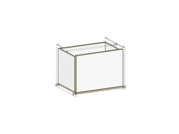 Élément à porte pour étagère M6, L 49 cm