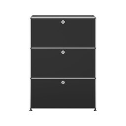 USM Haller Highboard 1-fach breit, 3 Klapptüren x | graphitschwarz USM Haller Highboard 1-fach breit, 3 Klapptüren x | graphitschwarz
