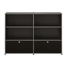 USM Haller Highboard M65, 2-fach breit, 4 Fächer offen, 2 Klapptüren USM Haller Highboard M65, 2-fach breit, 4 Fächer offen, 2 Klapptüren