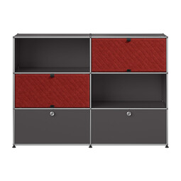 USM Haller Highboard M66 x | anthrazitgrau / rot