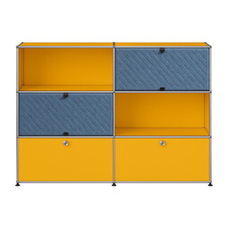 USM Haller Highboard M66 x | goldgelb / blau