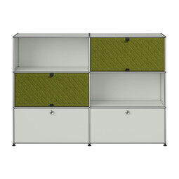 USM Haller Highboard M66 x | lichtgrau / grün