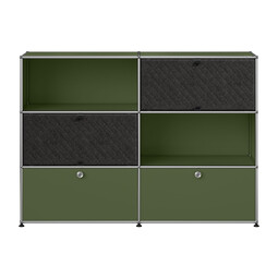USM Haller Highboard M66 x | olivgrün / dunkelgrau