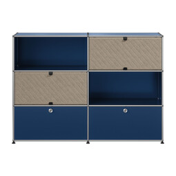 USM Haller Highboard M66 x | stahlblau / taupe