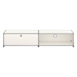 Lowboard USM Haller largeur 2 casiers, 1 porte abattante/1 espace ouvert x | blanc pur Lowboard USM Haller largeur 2 casiers, 1 porte abattante/1 espace ouvert x | blanc pur