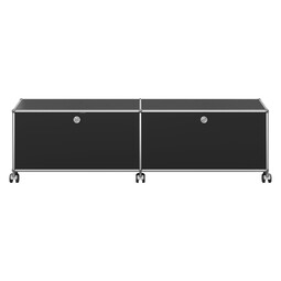 USM Haller Lowboard M61,2-fach breit, 2 Klapptüren, Rollen USM Haller Lowboard M61,2-fach breit, 2 Klapptüren, Rollen