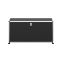 Etagère USM Haller, largeur 78 cm, 1 étage, 1 porte abattante x | noir graphite Etagère USM Haller, largeur 78 cm, 1 étage, 1 porte abattante x | noir graphite