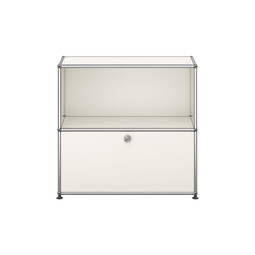 Etagère USM Haller, largeur 78 cm, 1 porte abattante en bas x | blanc pur Etagère USM Haller, largeur 78 cm, 1 porte abattante en bas x | blanc pur
