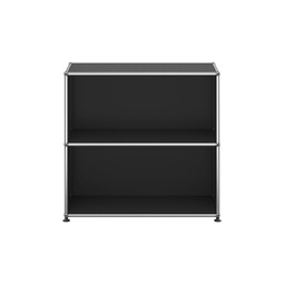 Etagère USM Haller, largeur 78 cm, 2 étages, ouvert x | noir graphite Etagère USM Haller, largeur 78 cm, 2 étages, ouvert x | noir graphite