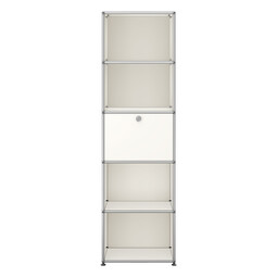 USM Haller Regal 5-fach hoch, Breite 53 cm, 1 Klapptür USM Haller Regal 5-fach hoch, Breite 53 cm, 1 Klapptür