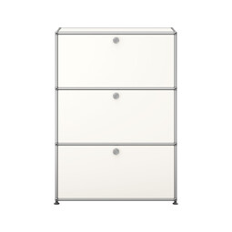 Etagère USM Haller, largeur 78 cm, 3 étages, 3 portes abattantes x | blanc pur Etagère USM Haller, largeur 78 cm, 3 étages, 3 portes abattantes x | blanc pur