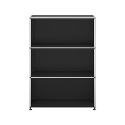 Etagère USM Haller, largeur 78 cm, 3 étages, ouvert x | noir graphite Etagère USM Haller, largeur 78 cm, 3 étages, ouvert x | noir graphite