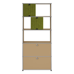 USM Haller Regal M69 x | USM beige / grün/hellgrün