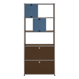 USM Haller Regal M69 x | USM braun / blau/hellblau