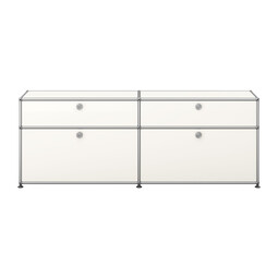 USM Haller Sideboard 2-fach breit, 2 Klapptüren unten, 2 Schübe oben x | reinweiß USM Haller Sideboard 2-fach breit, 2 Klapptüren unten, 2 Schübe oben x | reinweiß