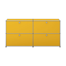 USM Haller Sideboard 2-fach breit, 4 Klapptüren x | goldgelb USM Haller Sideboard 2-fach breit, 4 Klapptüren x | goldgelb