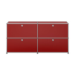 USM Haller Sideboard 2-fach breit, 4 Klapptüren x | rubinrot USM Haller Sideboard 2-fach breit, 4 Klapptüren x | rubinrot