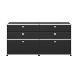 USM Haller Sideboard 2-fach breit, 2 Klapptüren unten, 4 Schübe oben USM Haller Sideboard 2-fach breit, 2 Klapptüren unten, 4 Schübe oben