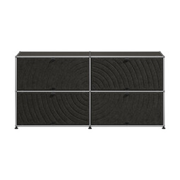 USM Haller Sideboard M68 x | graphitschwarz / dunkelgrau