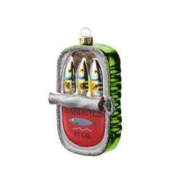 Weihnachtsbaumanhänger Sardinendose 