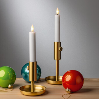 LED-Echtwachskerze Stabkerze 