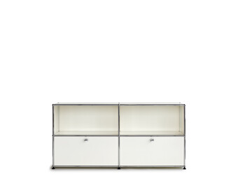 USM Sideboard 2-fach breit, 2 Klapptüren unten | reinweiß