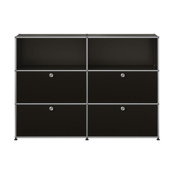 USM Haller Highboard 2-fach breit, 2 Fächer, 4 Klapptüren 