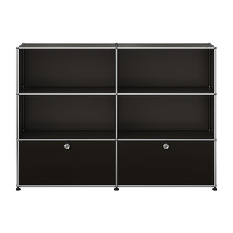USM Haller Highboard M65, 2-fach breit, 4 Fächer offen, 2 Klapptüren 