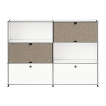USM Haller Highboard M66, 2 Fächer, 2 Soft Panels, 2 Klapptüren 