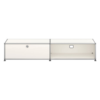 USM Haller Lowboard 2-fach breit, Klapptür, offen 