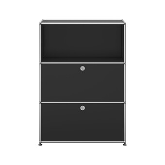USM Haller Regal 3-fach hoch, Breite 78 cm, 2 Klapptüren 