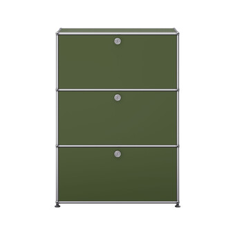 USM Haller Regal 3-fach hoch, Breite 78 cm, 3 Klapptüren 