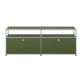 USM Haller Sideboard 2-fach breit, 2 Klapptüren, 2 Fächer offen 