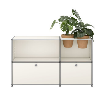 USM Haller Sideboard M57, 2 Fächer, 2 Klapptüren, 2 Pflanztöpfe 