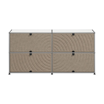 USM Haller Sideboard M68, 2-fach breit, 4 Soft Panels 