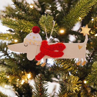 Weihnachtsanhänger Dackel 