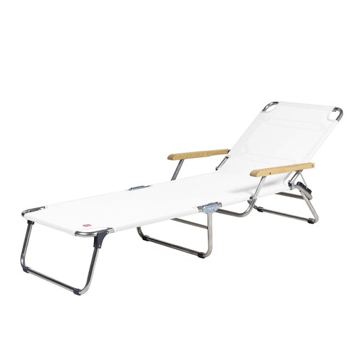 Chaise longue alu avec accoudoirs Amigo