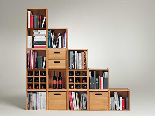 Caisson superposable pour étagère modulable 