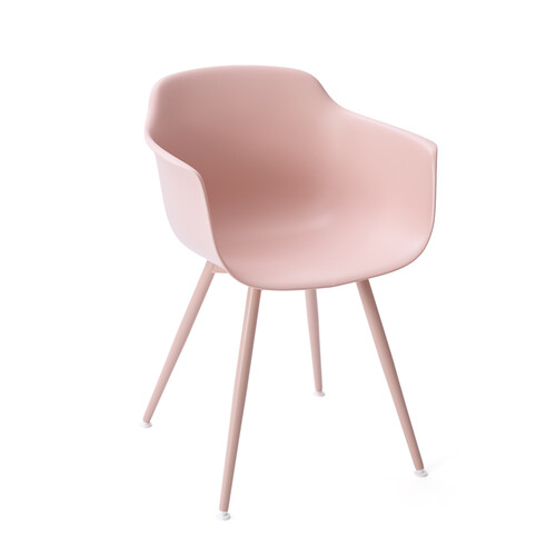 Fauteuil Alba pieds : métal, thermolaqué | assise/pieds rose