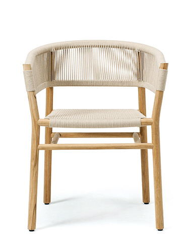 Chaise à accoudoirs Kilt Chaise à accoudoirs | teck, nature/couleur sable