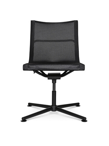Chaise de bureau pour visiteur D1 Office sans accoudoirs | noir