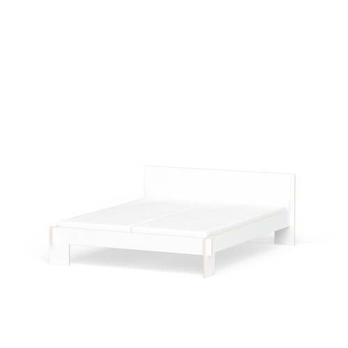 Cadre de lit avec tête de lit Loir surface de couchage : 160 x 200 cm | FU blanc