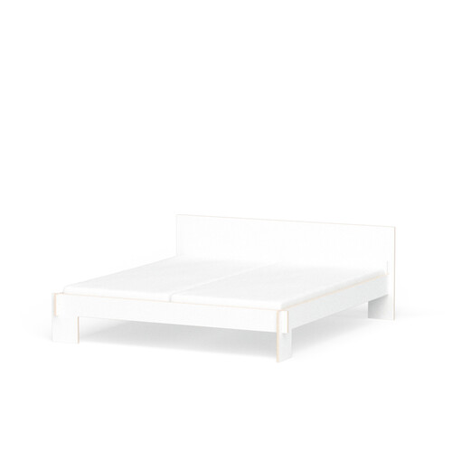 Cadre de lit avec tête de lit Loir surface de couchage : 180 x 200 cm | FU blanc