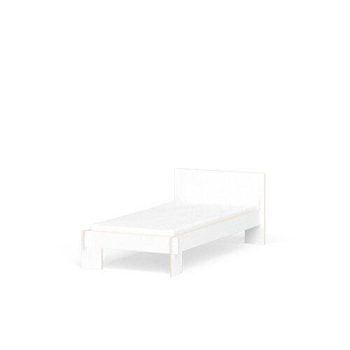 Cadre de lit avec tête de lit Loir surface de couchage : 90 x 200 cm | FU blanc