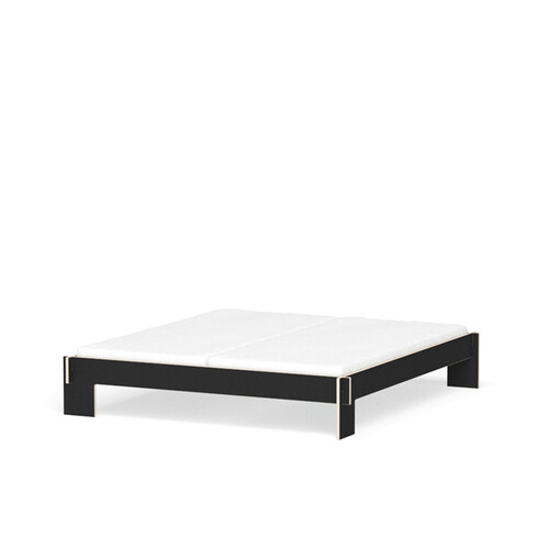 Cadre de lit Loir surface de couchage : 180 x 200 cm | FU noir
