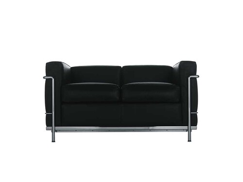 Cassina 2 Fauteuil Grand Confort, petit modèle, deux places 2 places | cuir, graphite