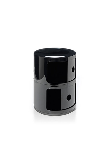 Meuble de rangement Componibili Ø 32 cm, 2 compartiments | noir
