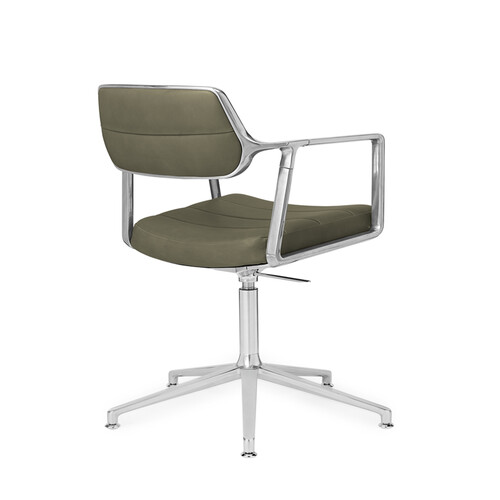 Chaise pivotante Vipp 453+ avec pieds fixes | vert forêt